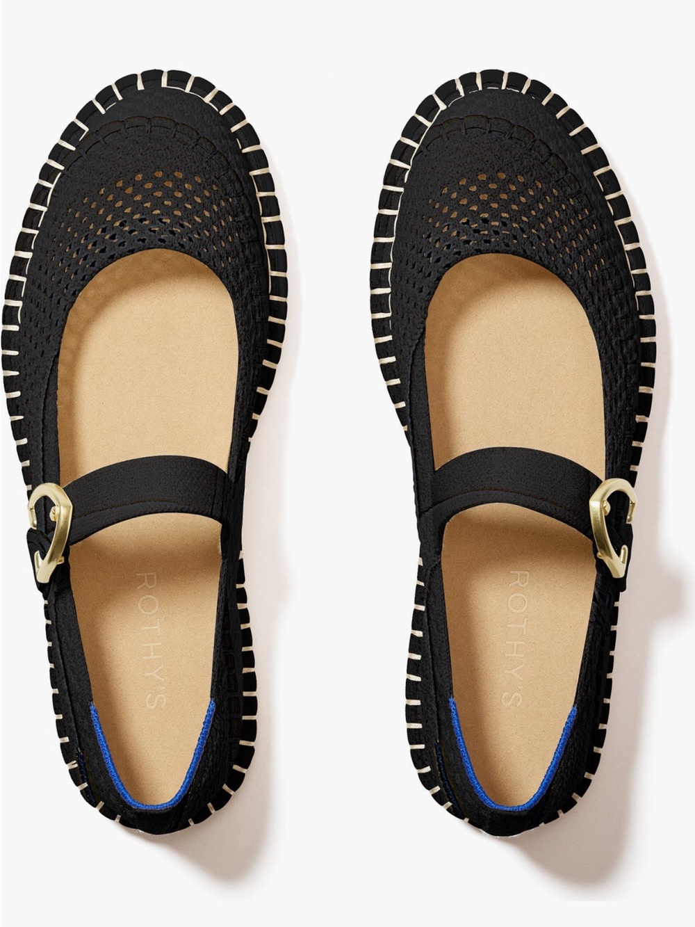 NEW Rothy's The Espadrille Mary Jane in Black - Picture 2 of 11